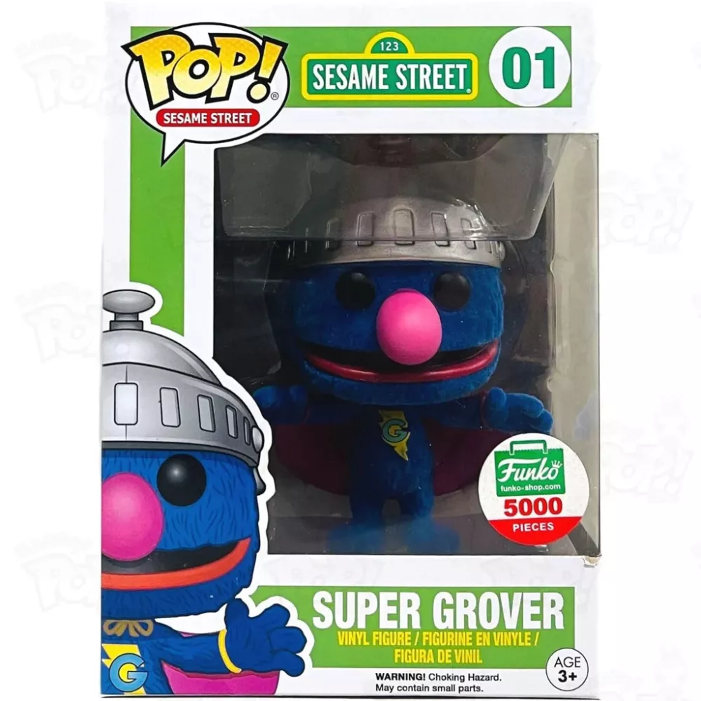 Funko Pop! Super Grover #01 Flocked 123 Sesame Street